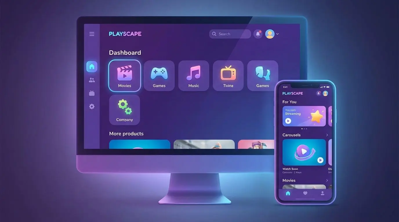 PlayOJO style interface across desktop and mobile devices