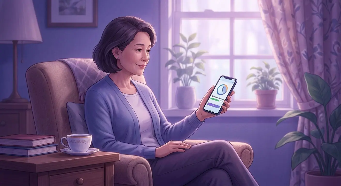 Player wellbeing scene with time and limit controls