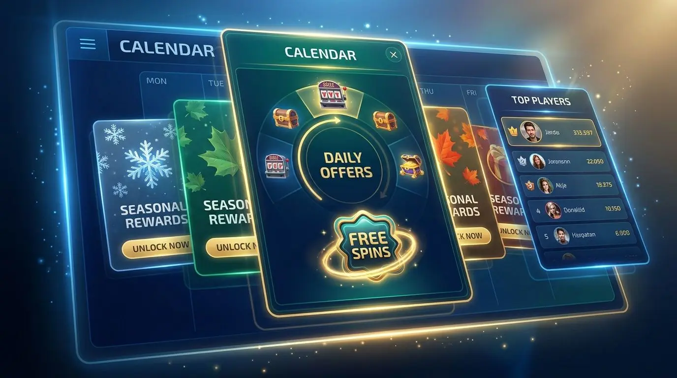 Visual collage of recurring PlayOJO promotions and bonus events