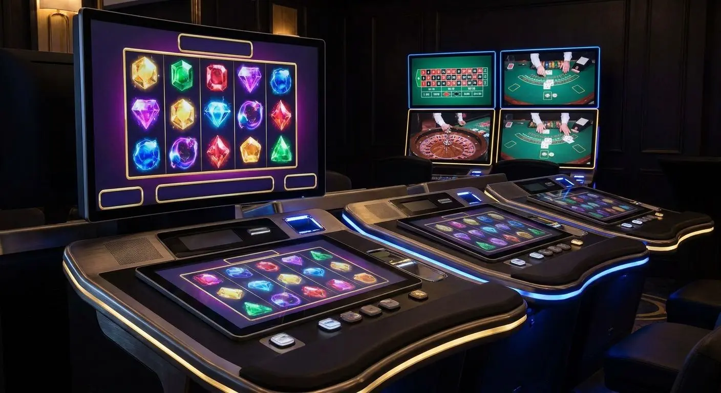 Premium online gaming interface with slots and live tables for highrollers