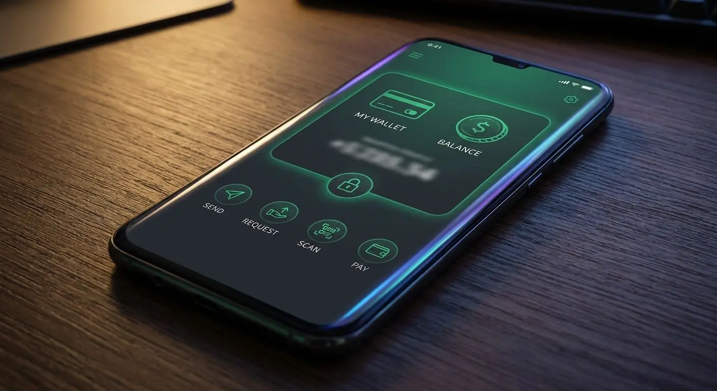 Smartphone payment and balance screen for mobile play