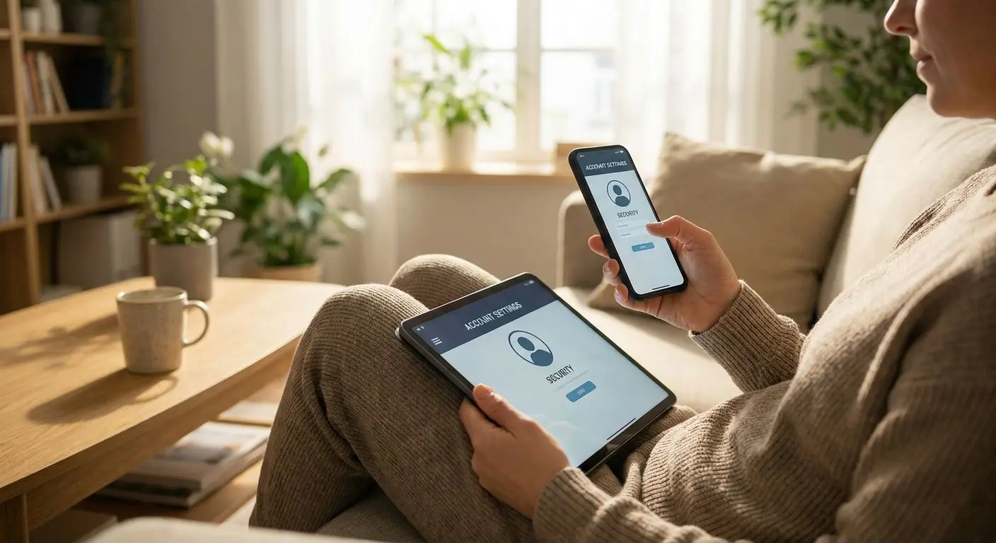 User managing safer play settings on smartphone and tablet