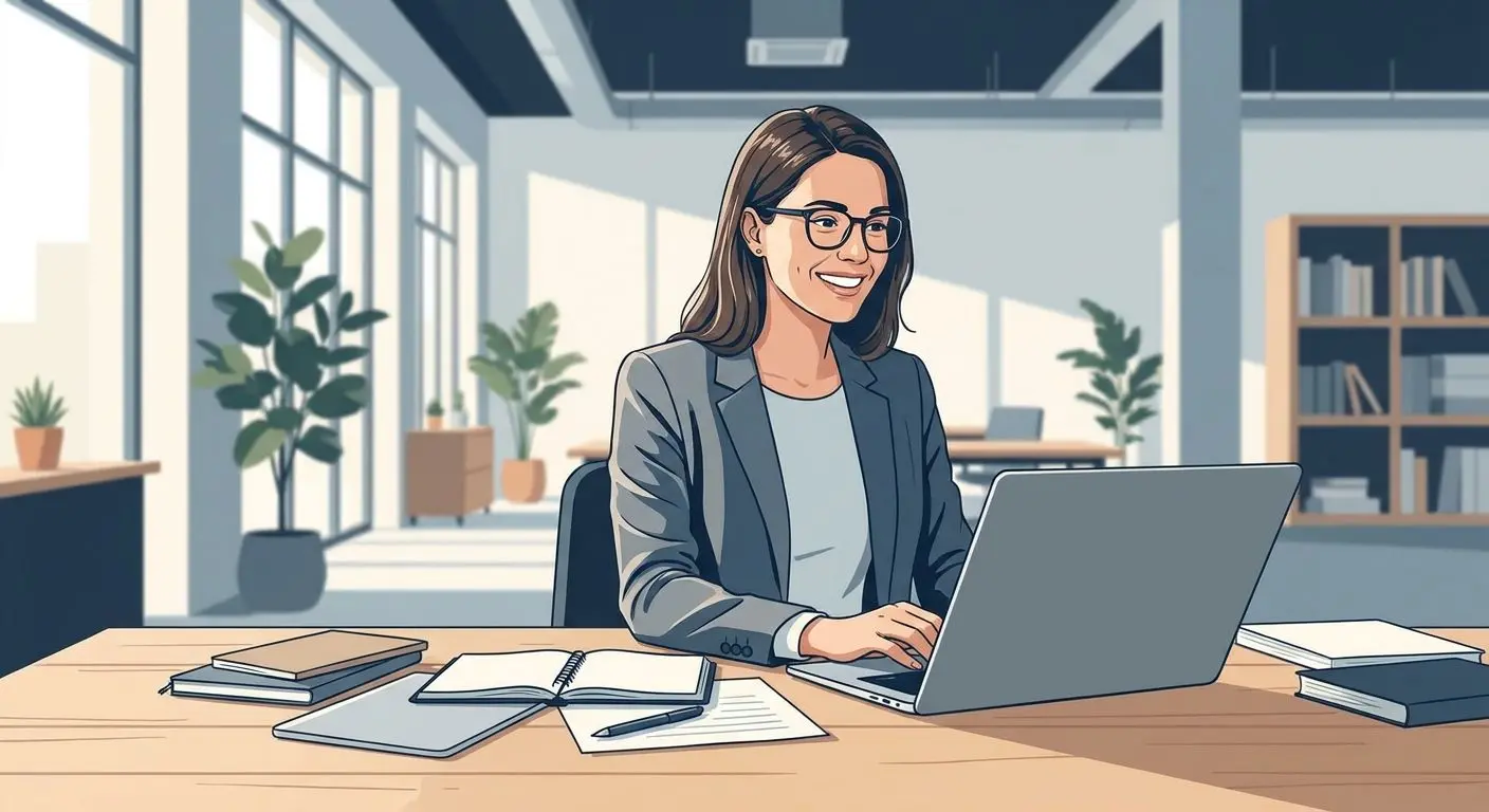 Professional content expert illustration for author section