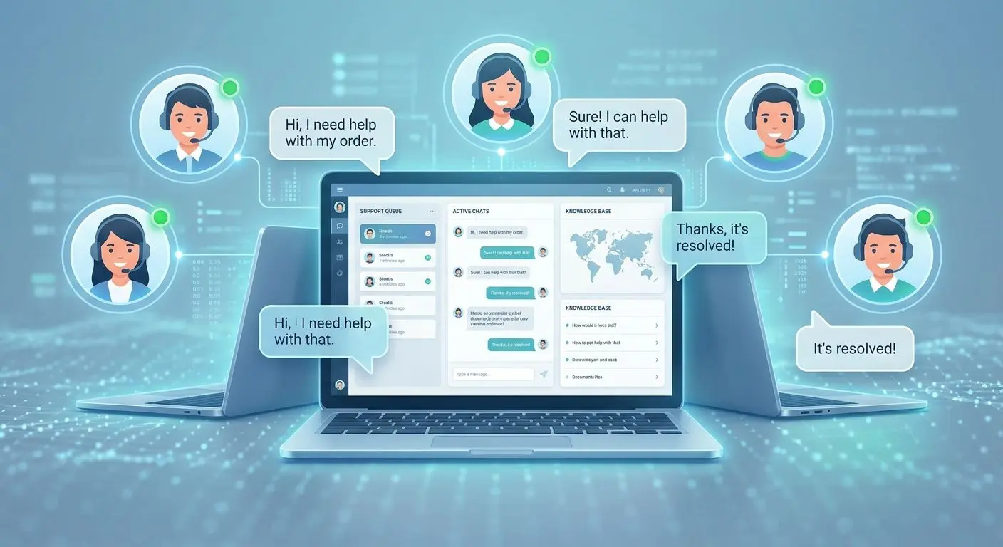 Online support team illustration for PlayOJO help page